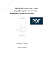 Renewal of Potable Water Systems Using Cement Mortar Lining - An Investigation Into Corrosion Reduction and Water-Loss Prevention