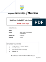 BSC (Hons) Applied ICT - OOP - MOCK