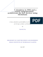 An IoT Simulator in NS3 and A Key-Based Authentication Architecture For IoT Devices Using Blockchain