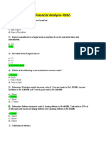 MCQs (50) - Ratio Analysis