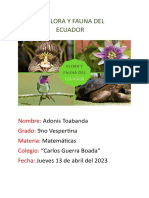 La Flora y Fauna Del Ecuador