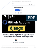 Building A Django Digital Clock App With CI - CD Using GitHub Actions and Deploying To AWS