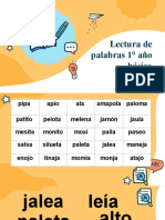 Lectura de Palabras 1° Año Básico: Dominio Lector