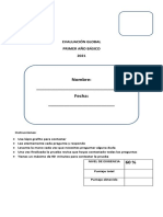 Evaluación Primero 2021