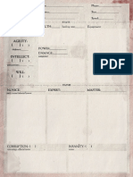 Sotdl Character Sheet Printable PDF by Cultistcarl