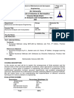 Air University Institute of Avionics & Aeronautics Course Break Down Numerical Analysis and Computation: MA-202