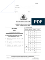 SPM Percubaan 2008 MRSM Physics Paper 2