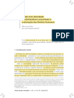 Direito e (M) Alteridade - Individualismo Exacerbado e Abstração Dos Direiros Humanos