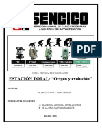 Monografía de Evolución de La Estación Total - Topografía