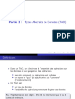 Partie 3: Types Abstraits de Données (TAD)