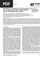 Modelling For Switching Impulse Breakdown of Live