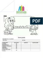 Examen de La Olimpiada Del Conocimiento Sexto Grado