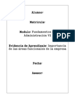 Importancia de Las Áreas Funcionales de La Empresa