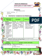 SESION 1.2 - S 1 - EDA 6 - P S - 3ro-Calentamiento Globlal y Cambio Climatico