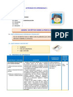 D1 A1 Sesion Com. Leemos Un Díptico Sobre La Pediculosis