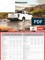 MY17 Isuzu KB Extended Cab A4 Spec Sheet 20170823 Approved-Min