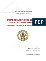 Cribado Del Deterioro Cognitivo Con El Test SDMT en Formas Iniciales de Esclerosis Múltiple