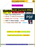 Last 6 Month Current Affairs (Part 3)