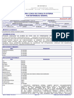 Historia Clínica de Consulta Externa Por Enfermedad General: Datos Personales