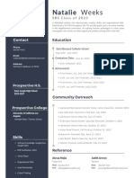 Black White Minimalist CV Resume