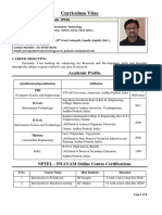 Curriculum Vitae: Academic Profile