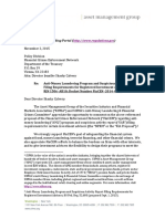 CorpCounsel AMLProposedRl SIFMA AMG ComntLtr USTreasuryDept AML Program and Suspicious Activity Report Filing Reqmts - 11 15