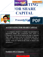 Accounting For Share Capital