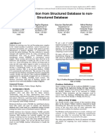 Database Migration From Structured Database To Non-Structured Database