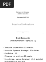 Epreuve de Rattrapage de Droit Economie