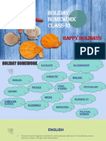 HOLIDAY HOMEWORK-Class - XI