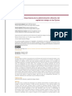 Importancia de La Administración Eficiente Del Capital de Trabajo en Las Pymes