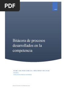 Evidencia GA3-220201501-AA4-EV02. Bitácora de Procesos Desarrollados en La Competencia