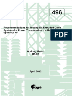 Recommendations For Testing DC Extruded Cable Systems For Power Transmission at A Rated Voltage Up To 500 KV