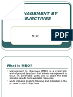 Management by Objectives (Mbo)