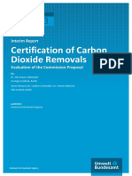 Certification of Carbon Dioxide Removals