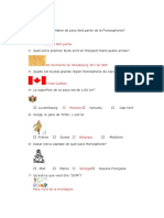 La Francophonie Questionaire