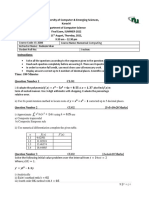 Numerical Computing Final Exam Summer