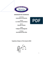 Trabajo de Investigación - Derecho Romano