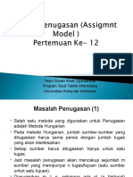 Pertemuan 12 Model Penugasan (Assigment)