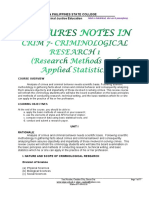 Notes On Criminological Research