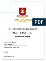 TLS Mathematics Specimen Paper