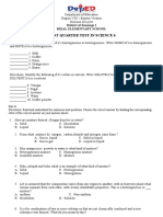 1st Periodical Exam in Science 6