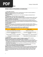 B. Antigen Capture and Presentation Q&A