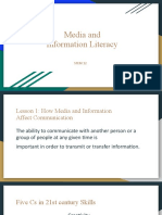 Media and Information Literacy