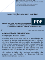 Curso de Custos - RAPv - 2016 - Aula 07 - Composição de Custo Unitário