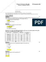 Introductory Statistics (STA101) Memo Assignment-1