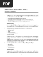 Examen para La Residencia Médica