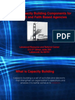 General Capacity Building Components For Non Profit and Faith Based Agencies