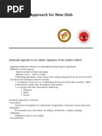 Systematic Approach For New Dish