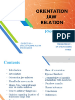 Orientation Jaw Realation